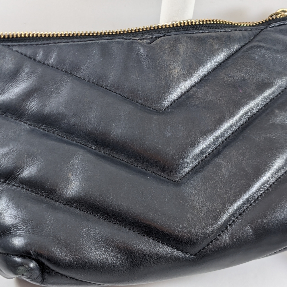 Rebecca Minkoff Black Quilted Leather Edie Crossbody with Gold Chain - Picture 5 of 16